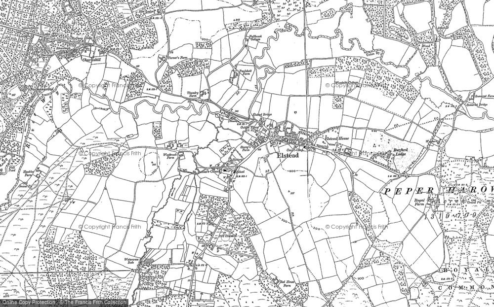 Old Map of Elstead, 1895 - 1913 in 1895