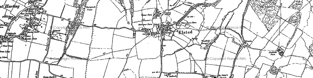 Old map of Elsted in 1896