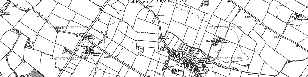 Old map of Elston in 1899