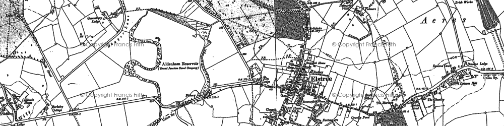 Old map of Aldenham Country Park in 1896