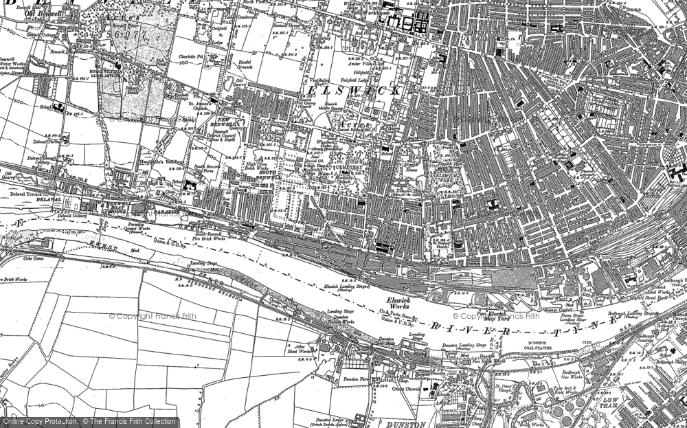 Old Map of Elswick, 1895 - 1914 in 1895