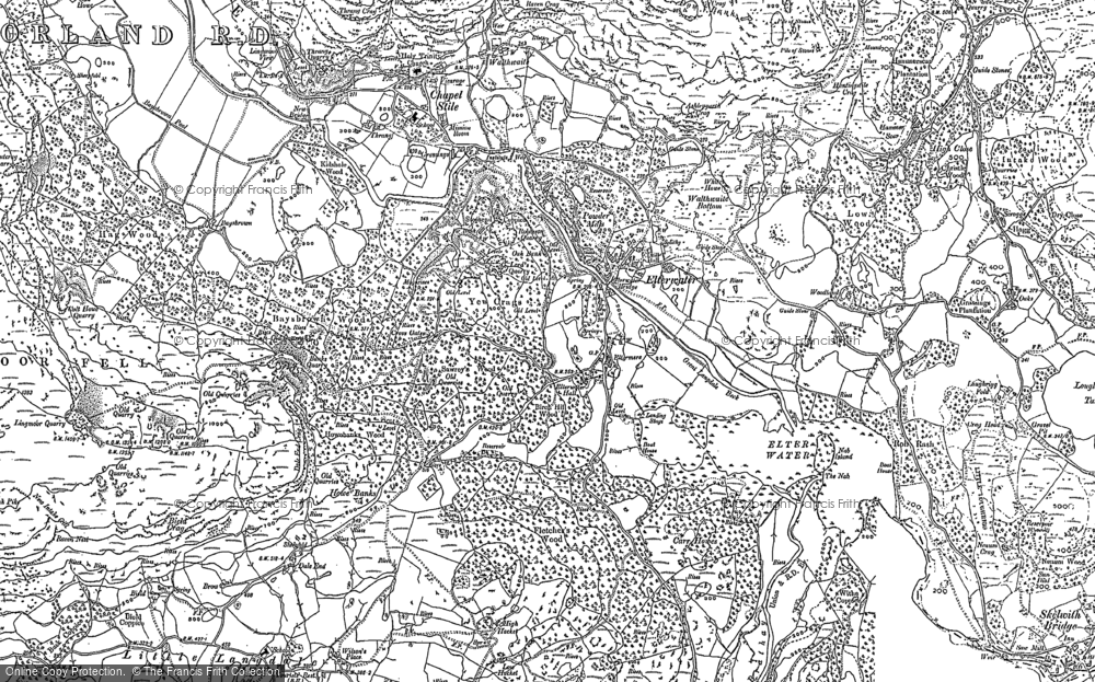 Old Map of Elterwater, 1897 - 1913 in 1897