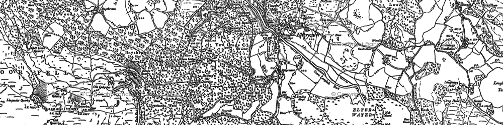 Old map of Elterwater in 1897
