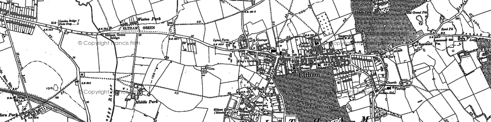 Old map of Avery Hill in 1894