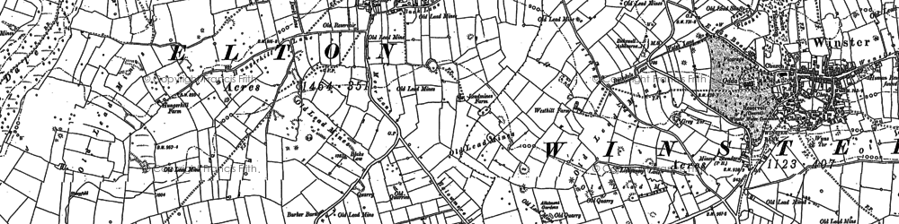 Old map of Elton in 1878