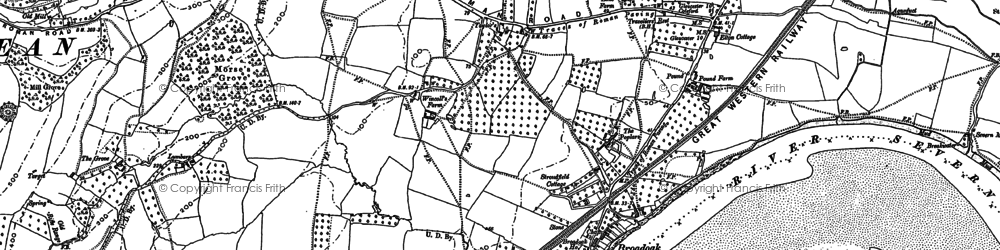 Old map of Elton in 1879