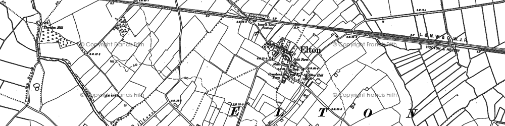 Old map of Ince Marshes in 1897