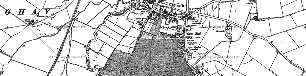 Old map of Elton in 1899