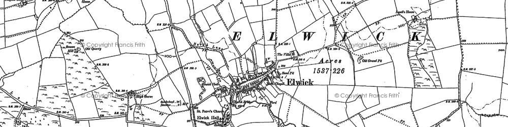 Old map of Elwick in 1896