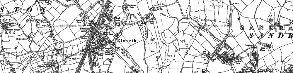 Old map of Elworth in 1897