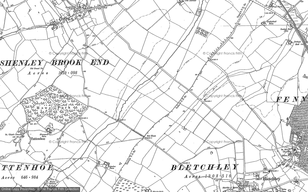 Old Map of Emerson Valley, 1898 - 1924 in 1898