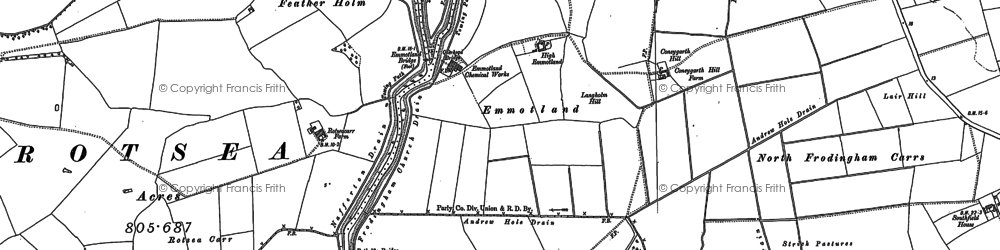 Old map of Emmotland in 1890