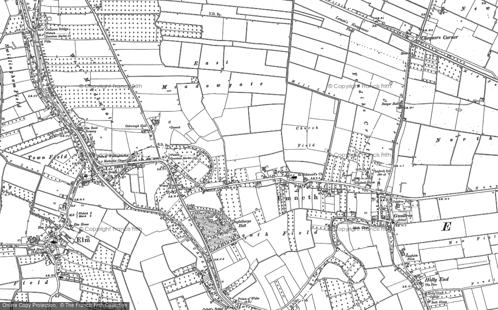 Old Map of Historic Map covering Banyer Hall in 1886