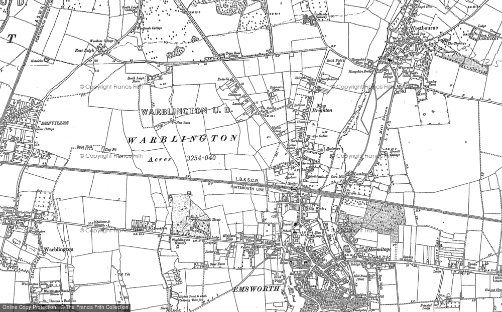 Old Map of Emsworth, 1909 - 1910 in 1909