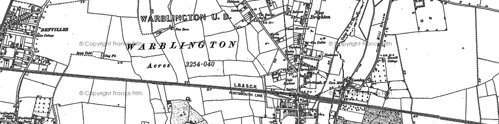Old map of Emsworth in 1909