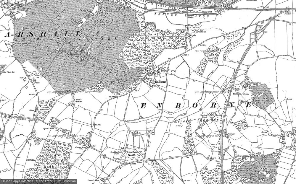 Old Map of Enborne, 1888 in 1888