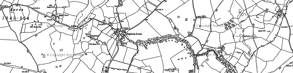 Old map of Englesea-brook in 1908