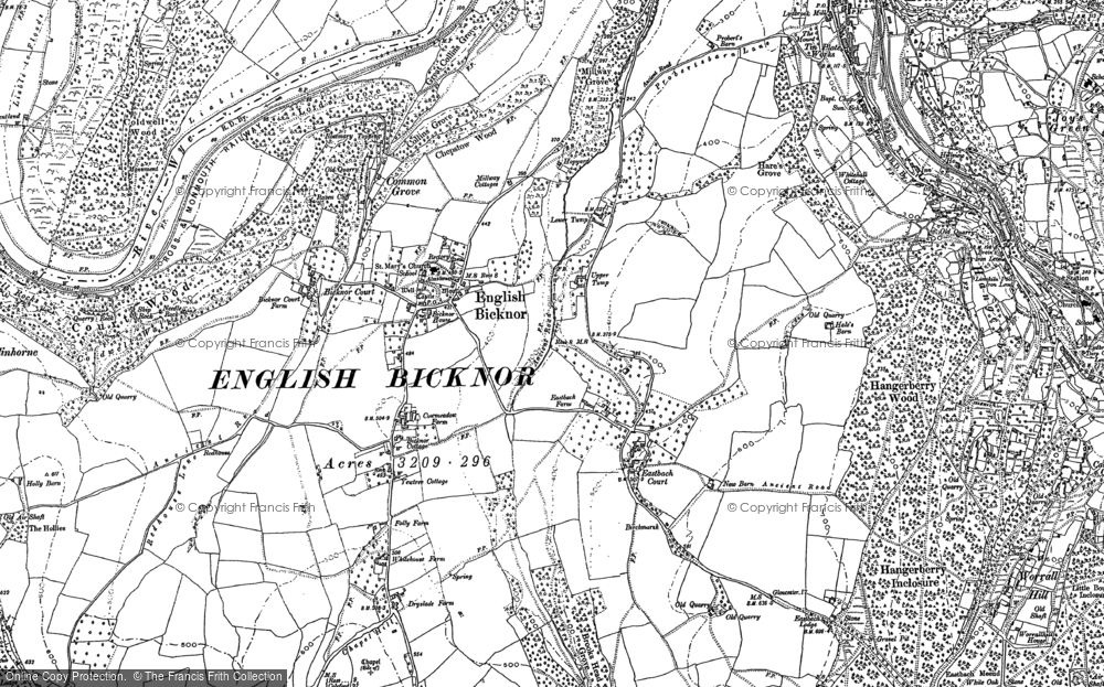 Old Map of English Bicknor, 1900 - 1901 in 1900