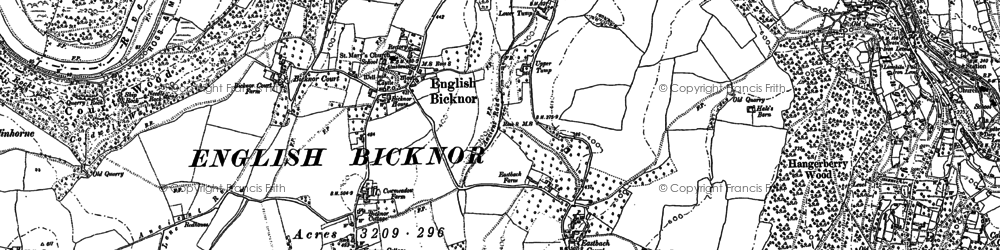 Old map of Bicknor Ct in 1900