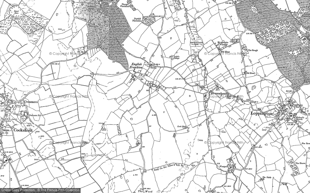 Old Map of English Frankton, 1874 - 1880 in 1874