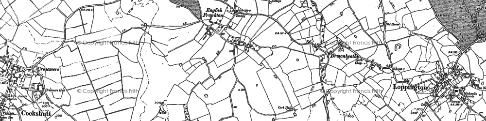 Old map of English Frankton in 1874