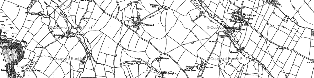 Old map of Tregona in 1880