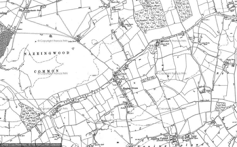 Old Map of Historic Map covering Jack's Hatch in 1895