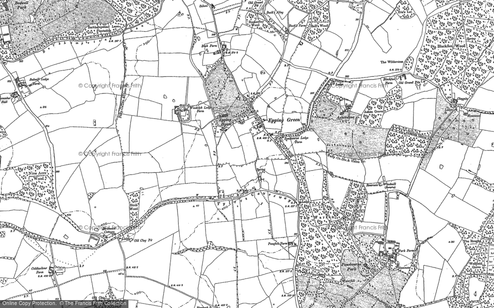 Old Map of Epping Green, 1896 in 1896