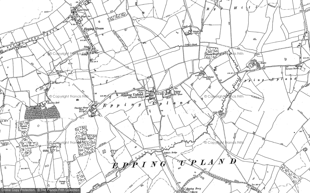 Old Map of Epping Upland, 1895 in 1895