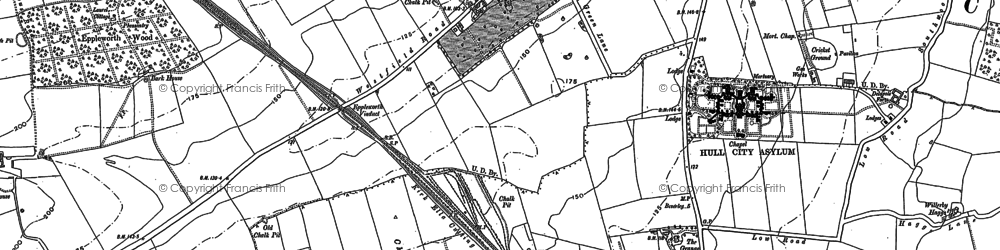 Old map of Eppleworth in 1853