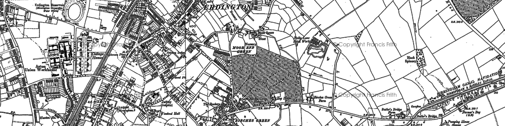 Old map of Pype Hayes in 1901