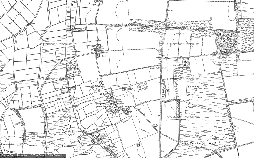 Old Map of Eriswell, 1881 - 1882 in 1881