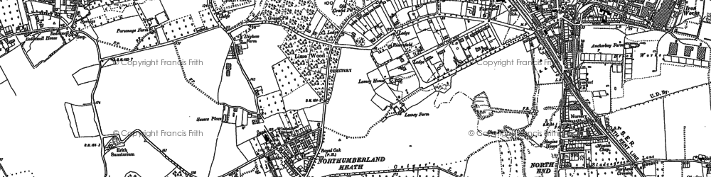 Old map of Erith in 1895