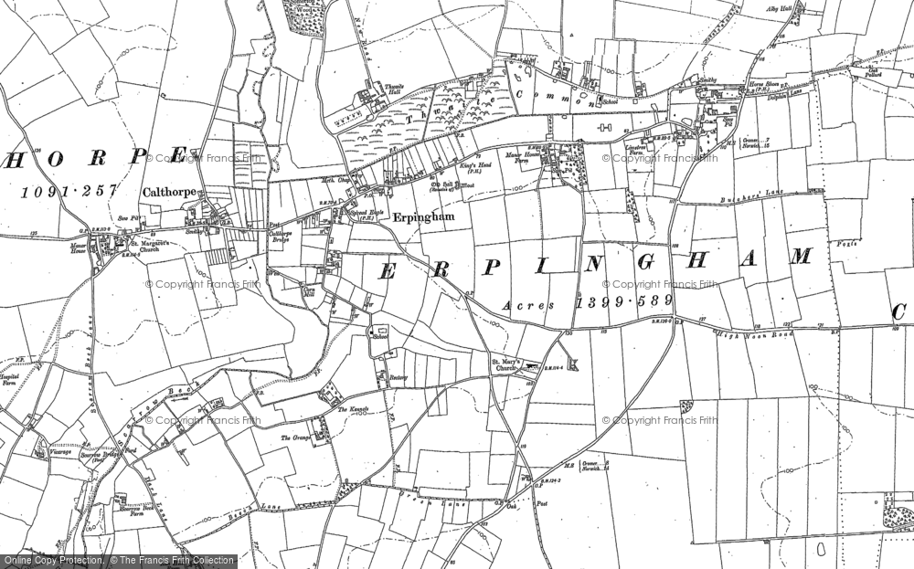 Old Map of Erpingham, 1885 - 1905 in 1885