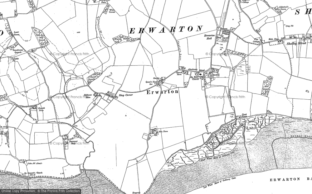 Old Map of Erwarton, 1881 - 1902 in 1881