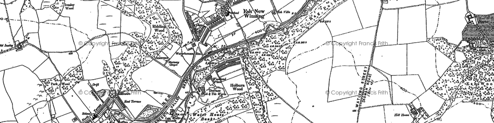 Old map of Esh Winning in 1895