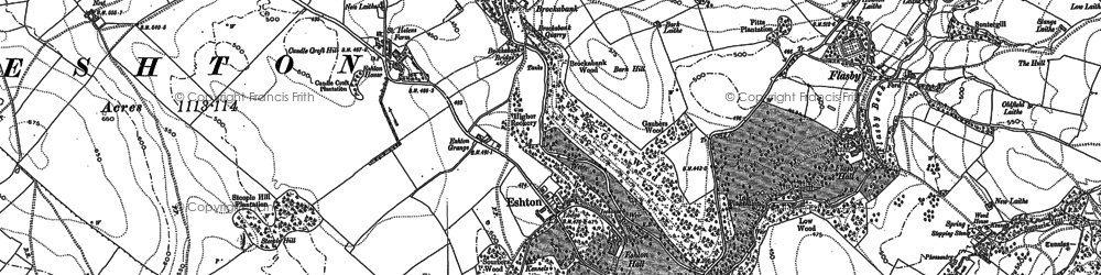 Old map of Eshton in 1907