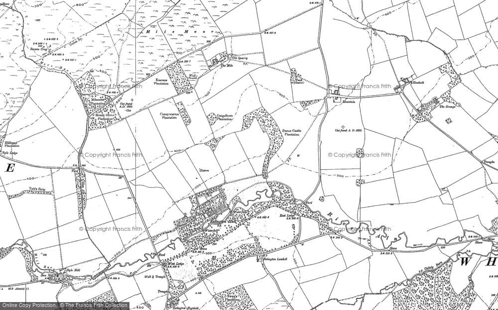 Old Map of Eslington Park, 1896 in 1896