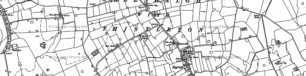 Old map of Esprick in 1891