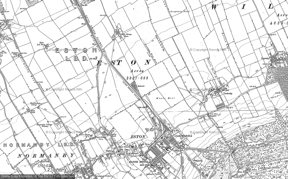 Old Map of Eston, 1893 - 1913 in 1893