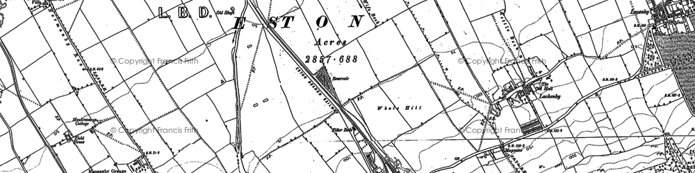 Old map of Eston in 1893