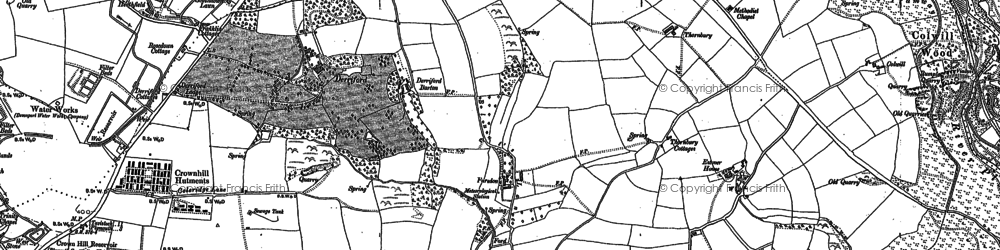 Old map of Bickleigh Vale in 1884