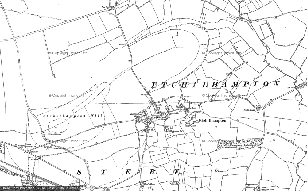 Old Map of Etchilhampton, 1899 in 1899