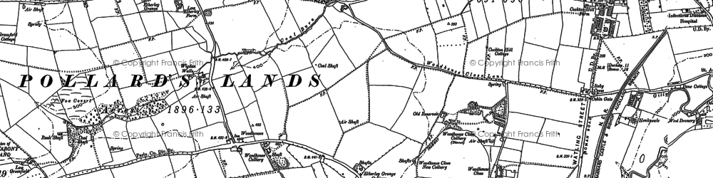 Old map of Etherley Dene in 1896