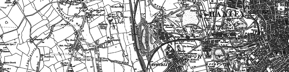 Old map of Basford in 1877