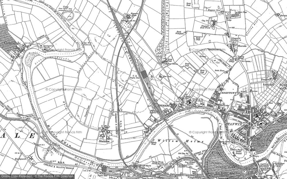 Old Map of Etterby, 1888 - 1899 in 1888