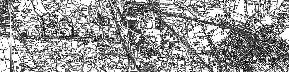 Old map of Ettingshall in 1885