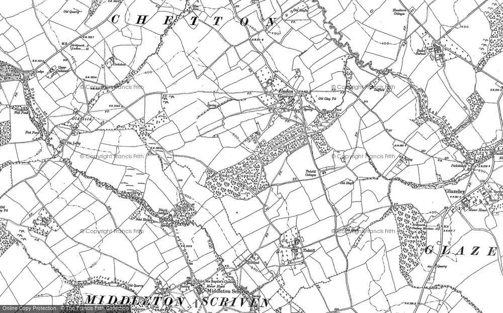 Old Map of Eudon George, 1882 - 1883 in 1882