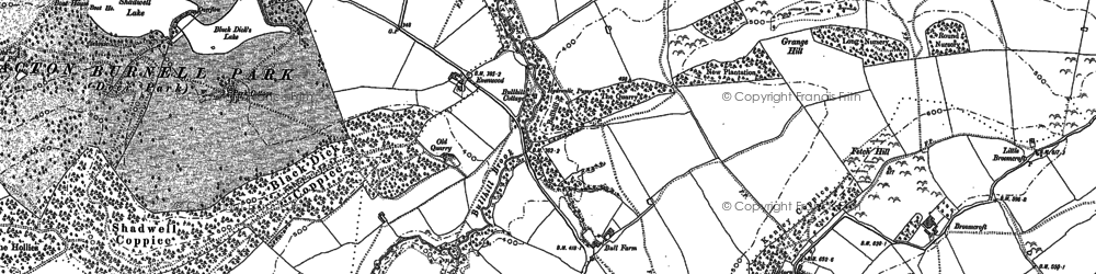 Old map of Broomcroft in 1882