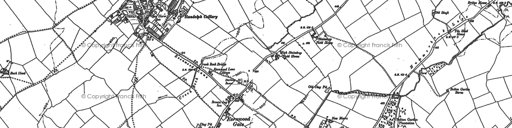 Old map of Bolton Garths in 1896